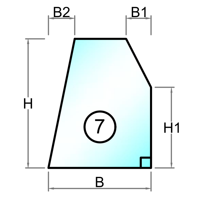 Figur 7 - Polycarbonat - 2 mm - 10 mm - Tilskåret