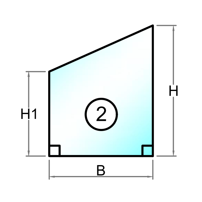 Tagglas termorude - Forsat SKN 176 glas udvendig - ekstra lange (max. 4 m) - Figur 2