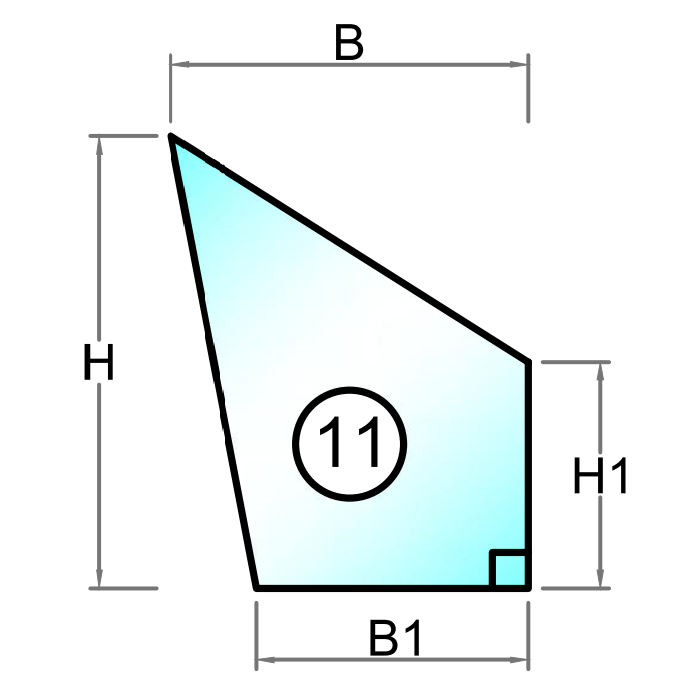 Hærdet råglas med poleret kant - Figur 11