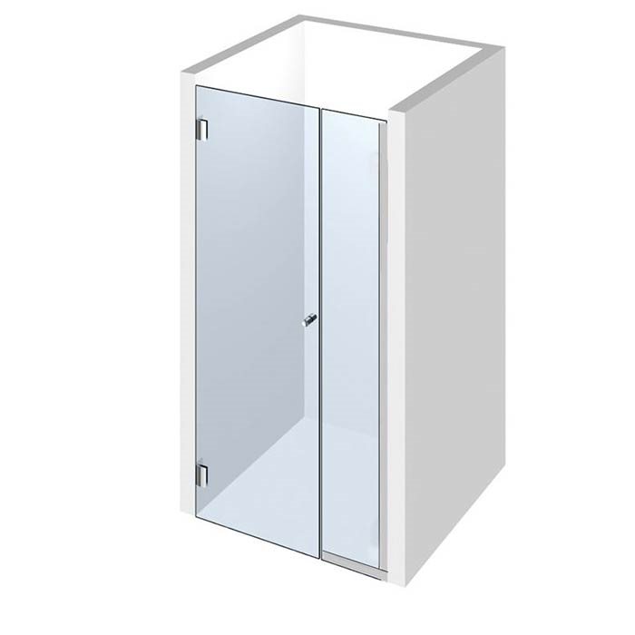 Brusedør med glasvæg Brusedør med glasvæg