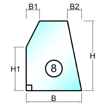 2 lags hærdet termorude 2x4 mm - Figur 3