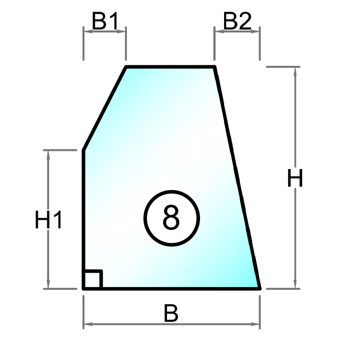 Hærdet glas med poleret kant - Figur 8
