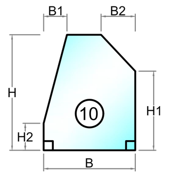 Figur 10 - Polycarbonat - 2 mm - 10 mm - Tilskåret