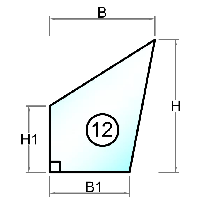 8,76 til 21,52 mm hærdet og lamineret glas med poleret kant - Figur 12