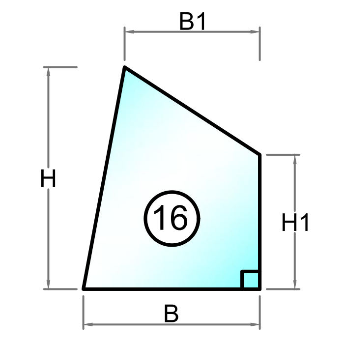 Spejl med poleret kant - Figur 16