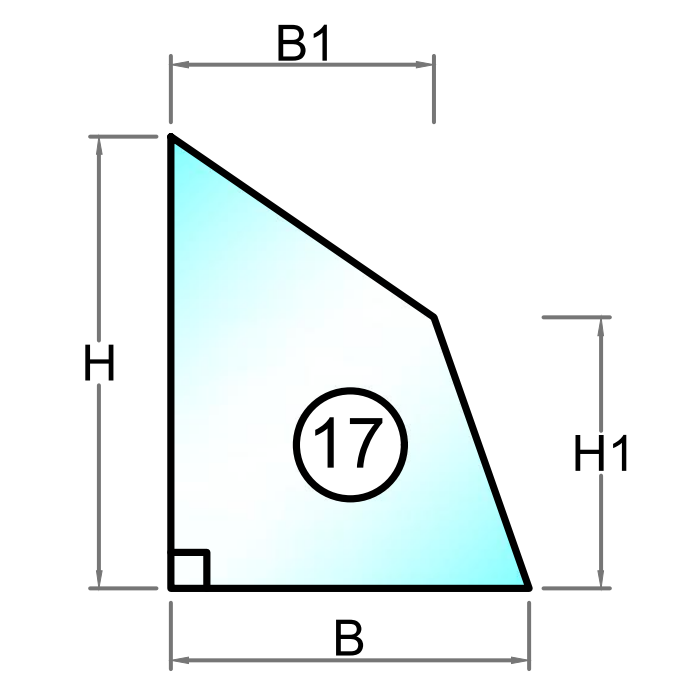 8,76 til 21,52 mm hærdet og lamineret glas med poleret kant - Figur 17