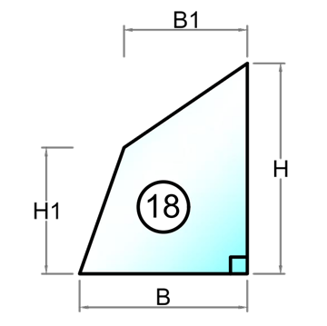 Spejl med poleret kant - Figur 18
