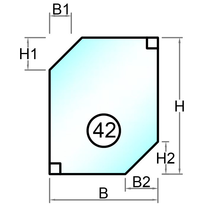 Hærdet glas med poleret kant - Figur 42