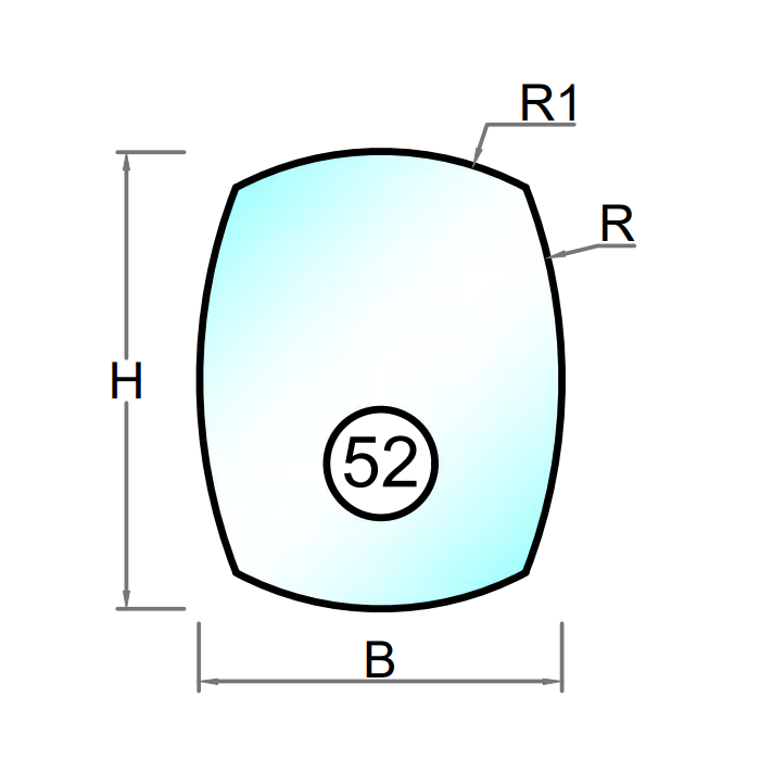 Hærdet glas med poleret kant - Figur 52