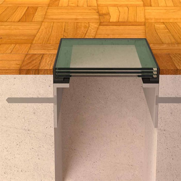 Gulvglas - Med stål ramme Gulvglas - Med stål ramme