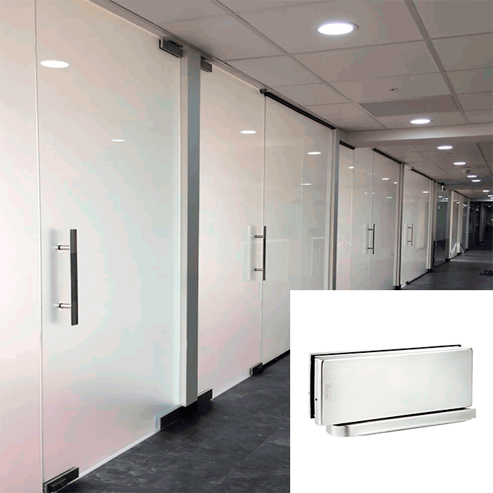 Glasdør - selvlukkende Glasdør - selvlukkende